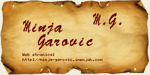 Minja Garović vizit kartica
